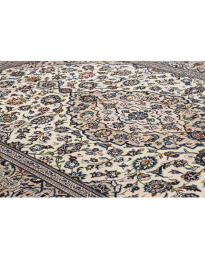 Tappeto Kashan Persia beige grigio 196x312