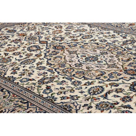 Tappeto Kashan Persia beige grigio 196x312