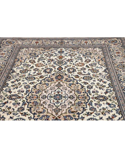 Tappeto Kashan Persia beige grigio 196x312