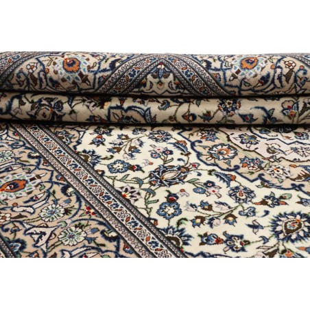 Tappeto Kashan Persia beige grigio 196x312