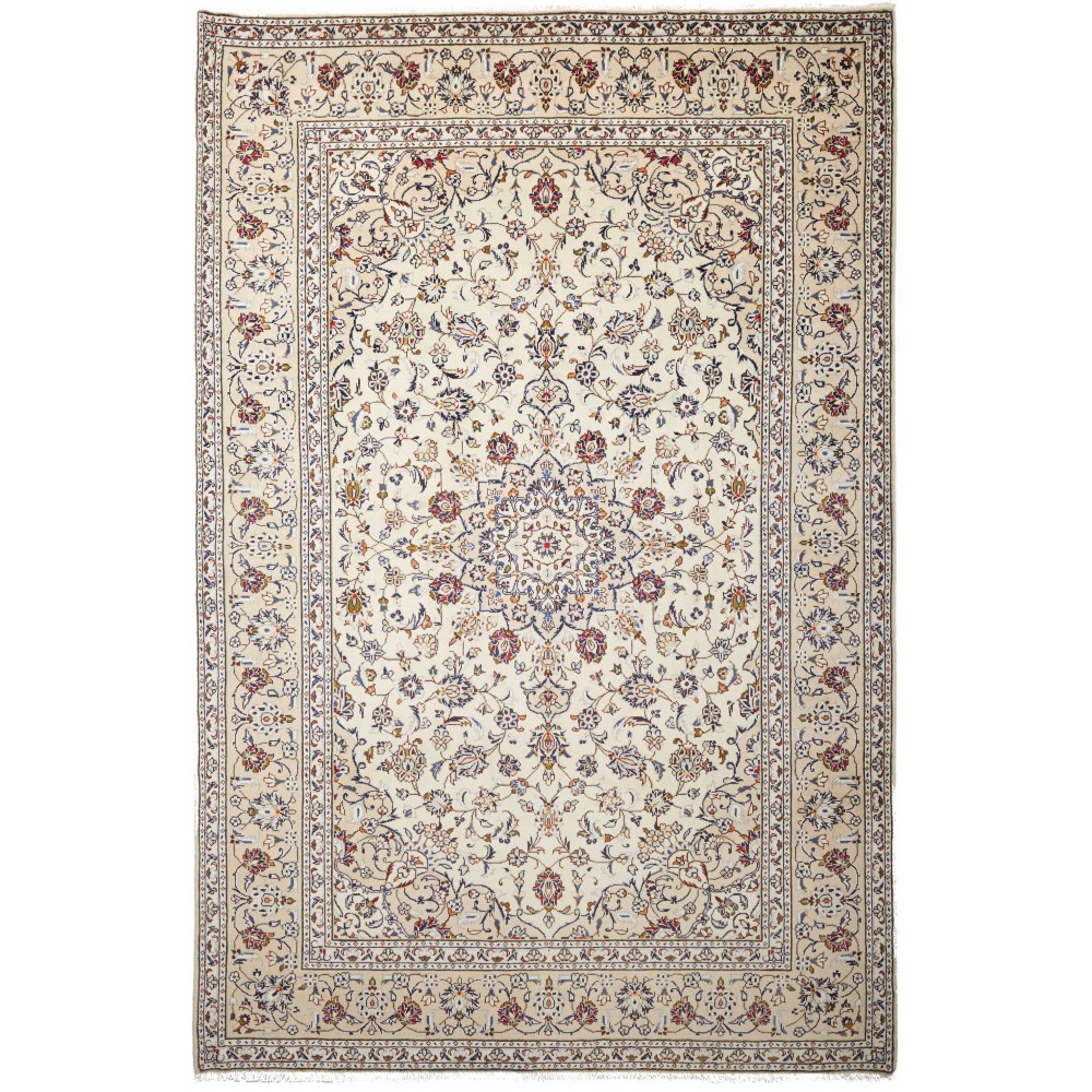 Tappeto Kashan Persia bianco grigio 200x300