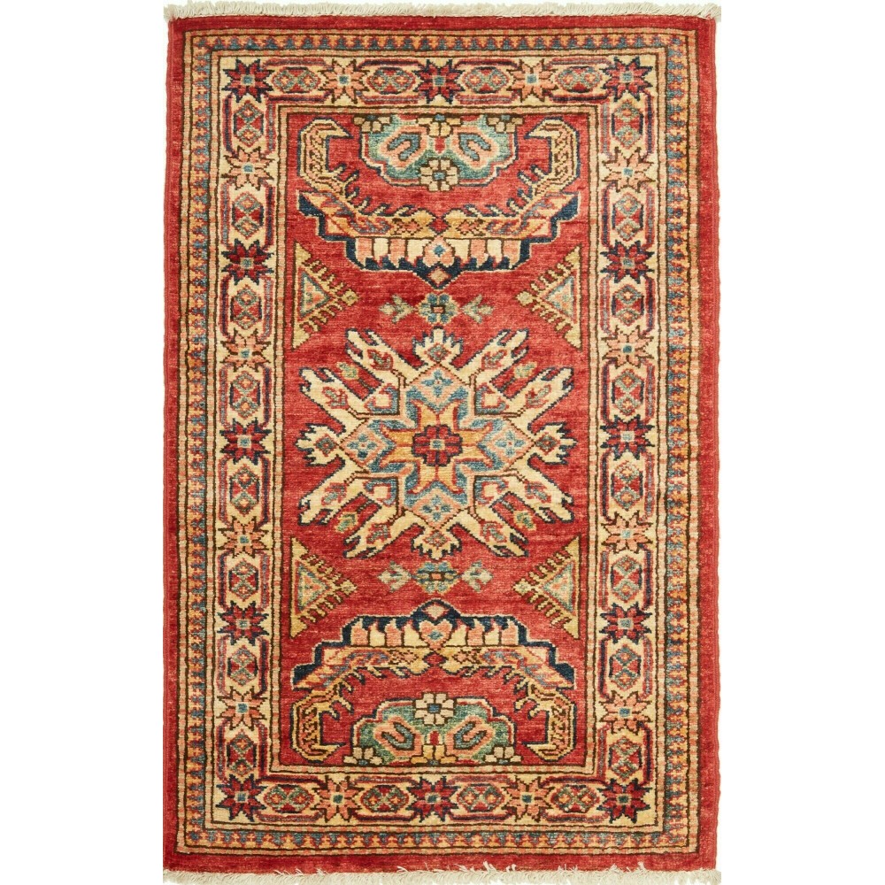 Tappeto Kazak Fine Pakistan rosso giallo 68x94 Tappeto Kazak Fine Pakistan rosso giallo 68x94