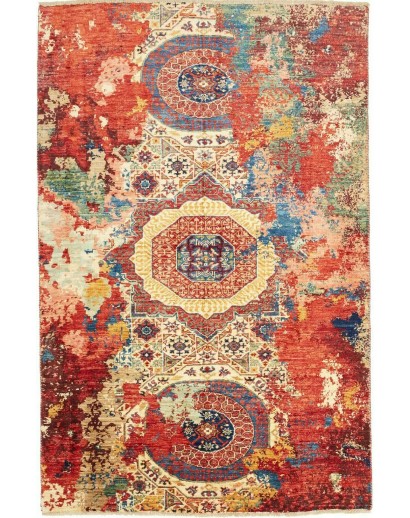 Tappeto Mona Pakistan marrone grigio 119x178