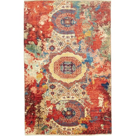 Tappeto Mona Pakistan marrone grigio 119x178