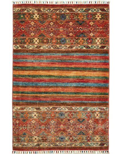 Tappeto Samarkand Pakistan marrone giallo 84x126