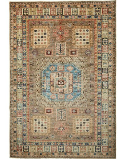 Tappeto Kazak Fine Pakistan bianco 163x240