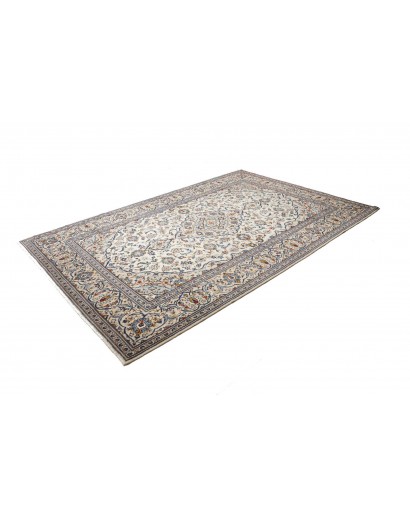 Tappeto Kashan Persia bianco marrone 195x293