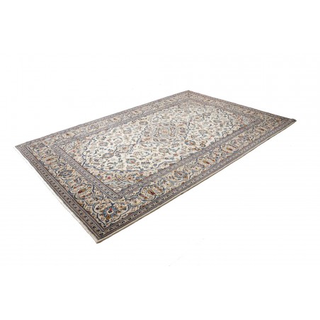 Tappeto Kashan Persia bianco marrone 195x293