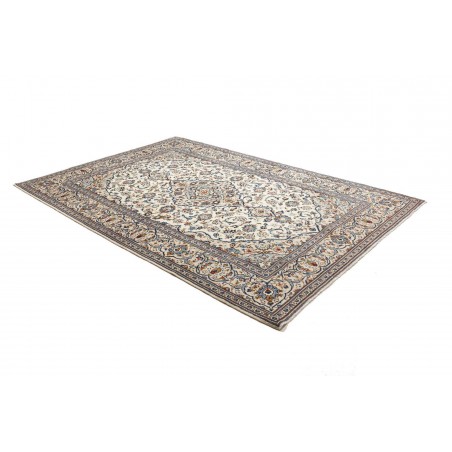 Tappeto Kashan Persia bianco marrone 195x293