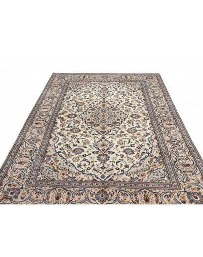 Tappeto Kashan Persia bianco marrone 195x293