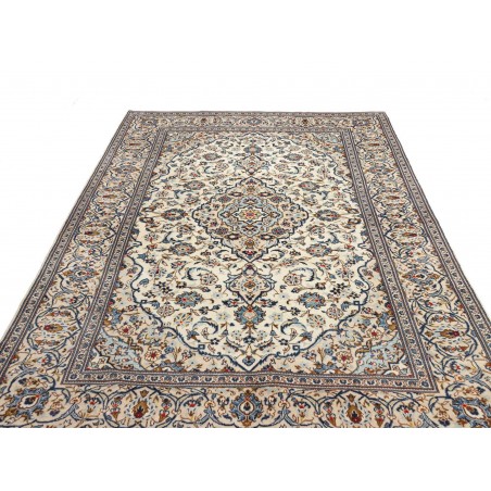 Tappeto Kashan Persia bianco marrone 195x293