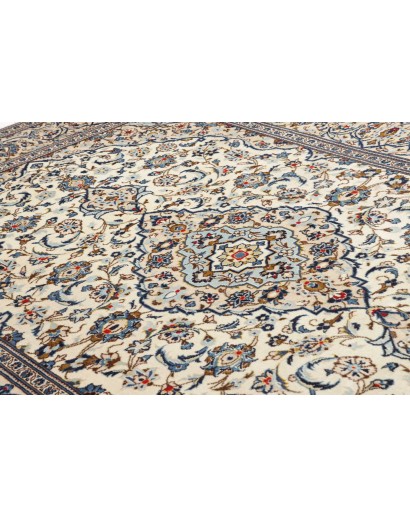 Tappeto Kashan Persia bianco marrone 195x293