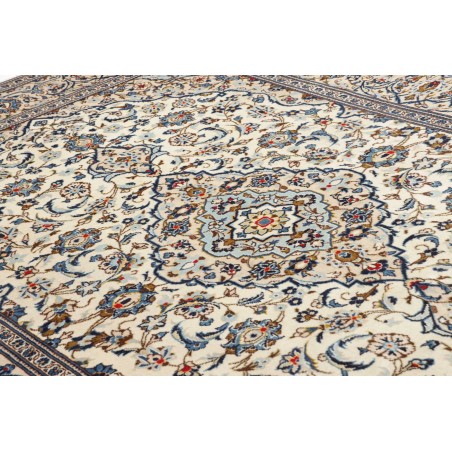 Tappeto Kashan Persia bianco marrone 195x293