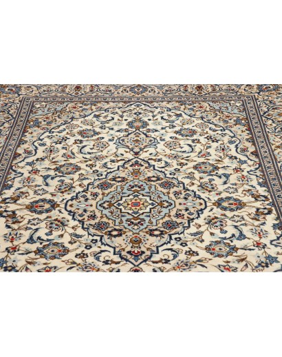 Tappeto Kashan Persia bianco marrone 195x293