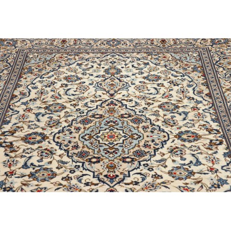 Tappeto Kashan Persia bianco marrone 195x293