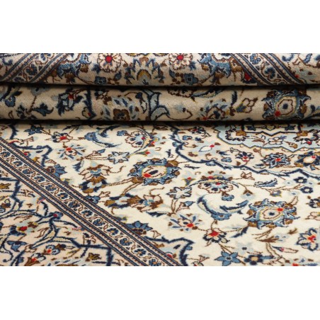 Tappeto Kashan Persia bianco marrone 195x293