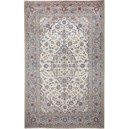 Tappeto Kashan Persia beige grigio 194x307