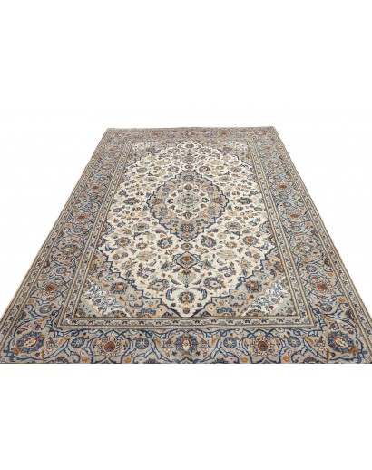 Tappeto Kashan Persia beige grigio 194x307