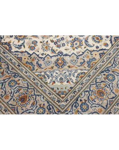 Tappeto Kashan Persia beige grigio 194x307