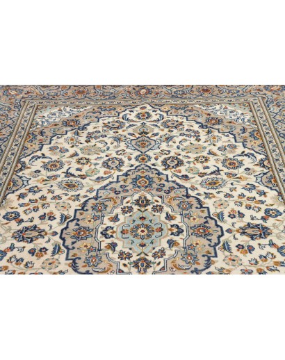 Tappeto Kashan Persia beige grigio 194x307