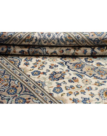 Tappeto Kashan Persia beige grigio 194x307