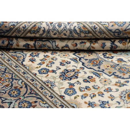 Tappeto Kashan Persia beige grigio 194x307