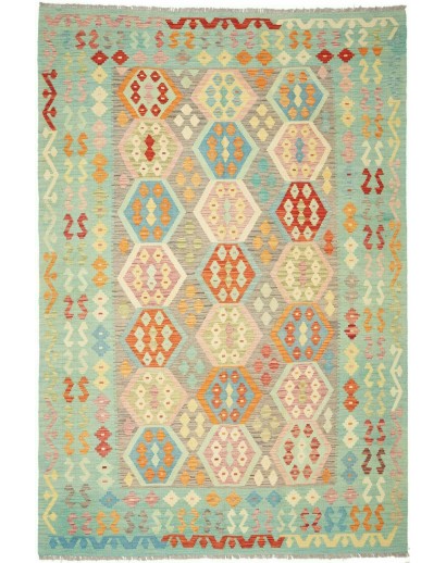Tappeto Kilim Afghanistan marrone giallo 200x300