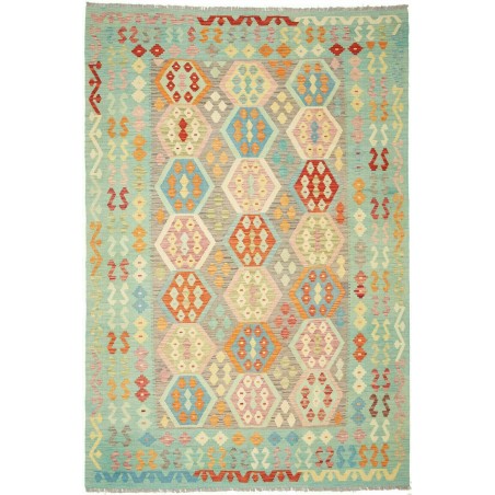 Tappeto Kilim Afghanistan marrone giallo 200x300