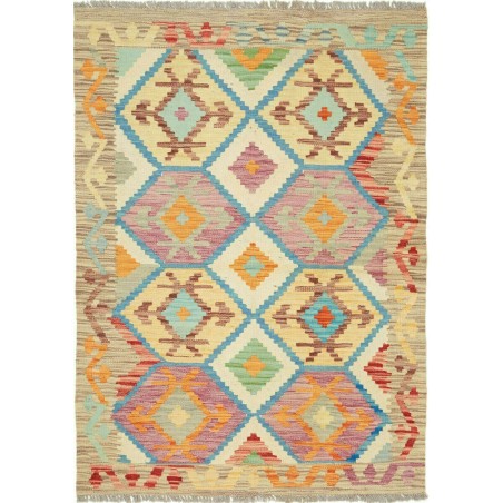 Tappeto Kilim Afghanistan marrone grigio 104x145