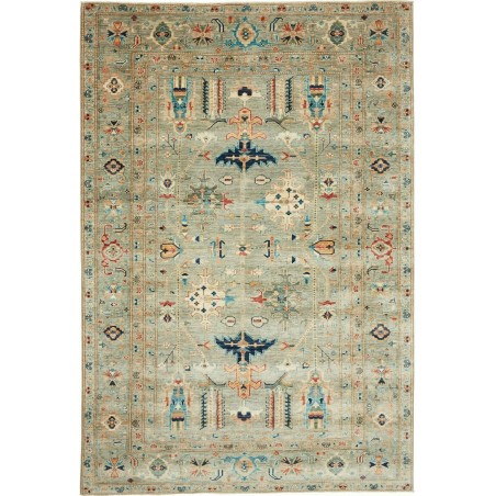 Tappeto Kazak Fine Pakistan azzurro marrone 202x300