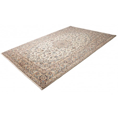 Tappeto Kashan Persia bianco grigio 197x300