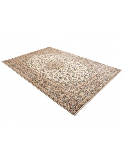 Tappeto Kashan Persia bianco grigio 197x300