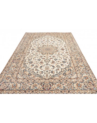 Tappeto Kashan Persia bianco grigio 197x300
