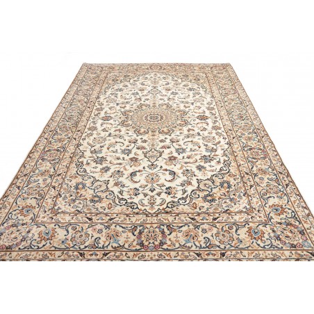 Tappeto Kashan Persia bianco grigio 197x300
