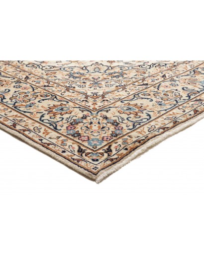 Tappeto Kashan Persia bianco grigio 197x300