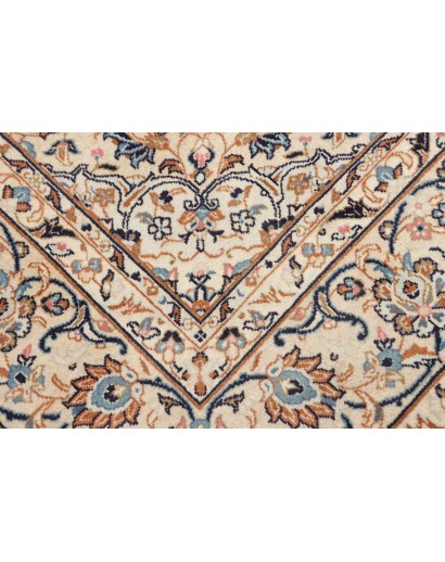 Tappeto Kashan Persia bianco grigio 197x300