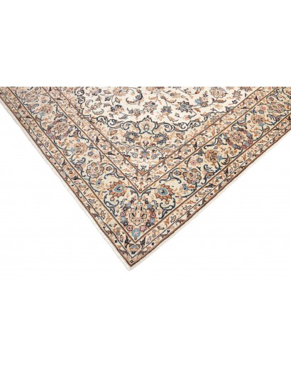 Tappeto Kashan Persia bianco grigio 197x300