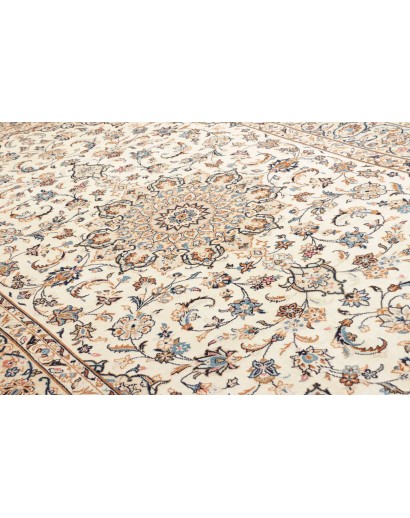 Tappeto Kashan Persia bianco grigio 197x300