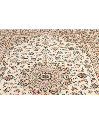 Tappeto Kashan Persia bianco grigio 197x300