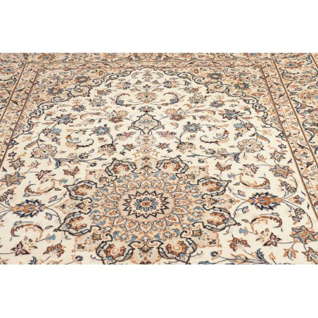 Tappeto Kashan Persia bianco grigio 197x300