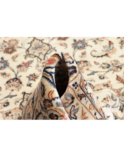 Tappeto Kashan Persia bianco grigio 197x300