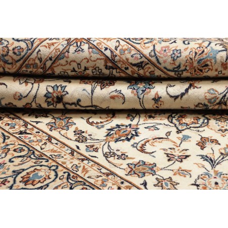 Tappeto Kashan Persia bianco grigio 197x300