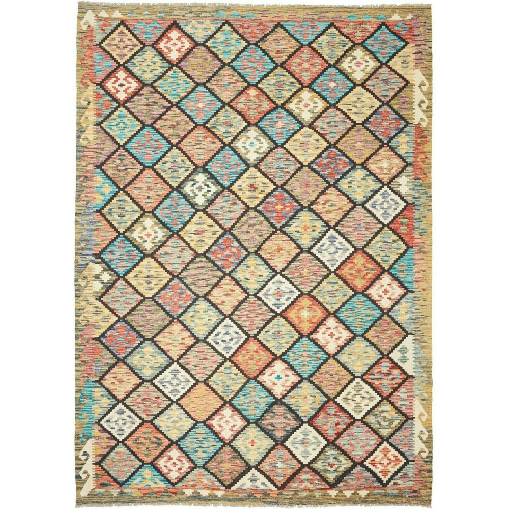 Tappeto Kilim Afghanistan marrone 208x289