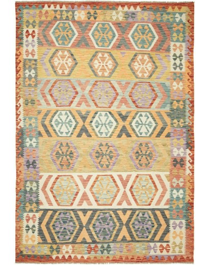 Tappeto Kilim Afghanistan marrone 212x295