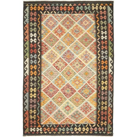 Tappeto Kilim Afghanistan marrone grigio 196x297