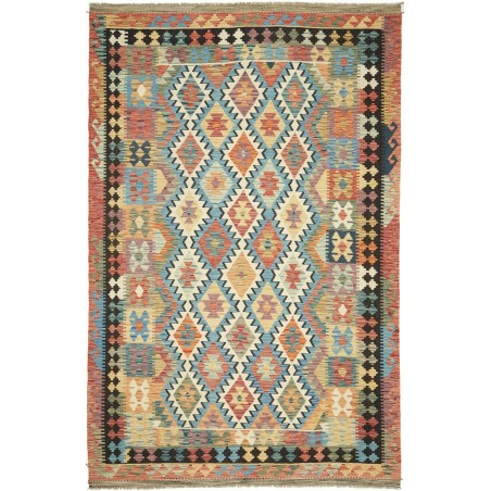 Tappeto Kilim Afghanistan marrone grigio 195x304
