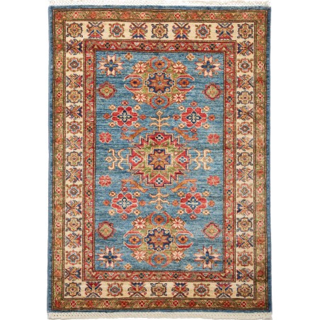 Tappeto Kazak Fine Pakistan bianco grigio 89x125