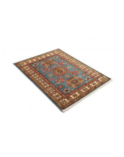 Tappeto Kazak Fine Pakistan bianco grigio 89x125