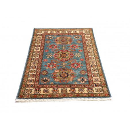 Tappeto Kazak Fine Pakistan bianco grigio 89x125