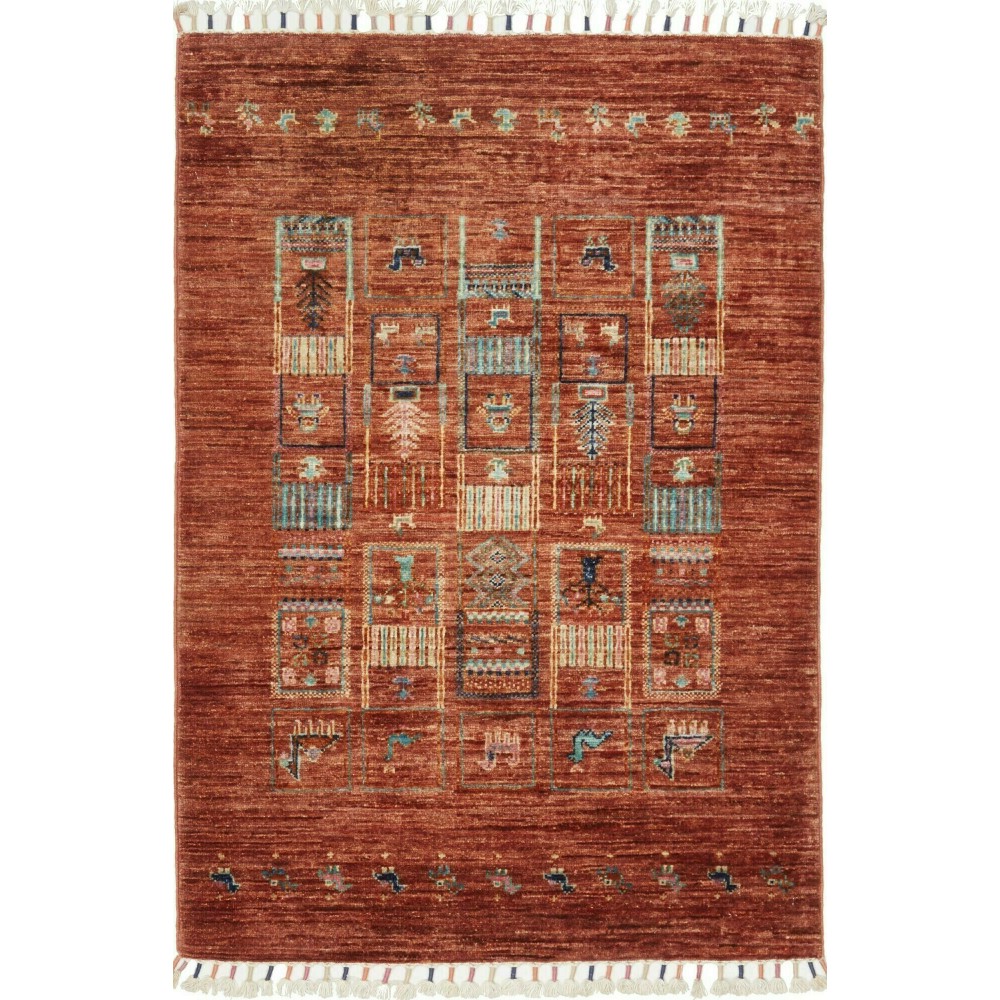 Tappeto Siva Pakistan marrone 80x118 Tappeto Siva Pakistan marrone 80x118